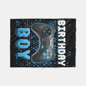 Birthday Boy Video Game Controller Birthday Gamer  フリースブランケット (正面(横))