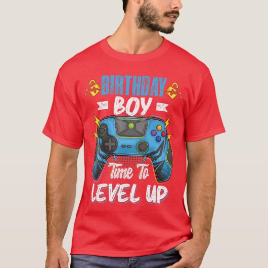 Birthday Boyime to Level Up Video Game Birthday Bo Tシャツ (正面)
