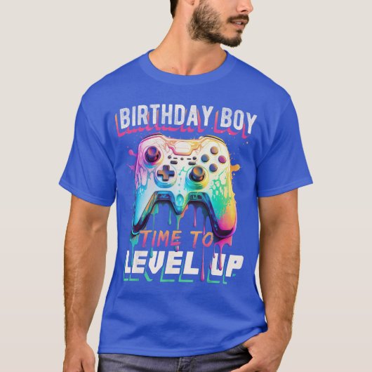 Birthday Boyime to Level Up Video Game Birthday Pa Tシャツ (正面)