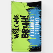 Birthday Bruh Boy's Teenager Teen Boy Welcome 横断幕 (縦)