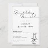 Birthday Brunch Invitation for Women 招待状 (正面)