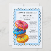 Birthday Brunch Party | Pancakes & Donuts  招待状 (正面)