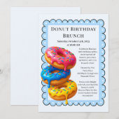 Birthday Brunch Party | Pancakes & Donuts  招待状 (正面/裏面)