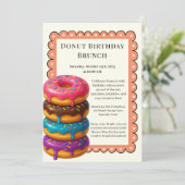 Birthday Brunch Party | Pancakes & Donuts  招待状 (スタンド正面)