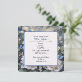 Birthday Butterflies On White Roses and Daisies 招待状 (スタンド正面)