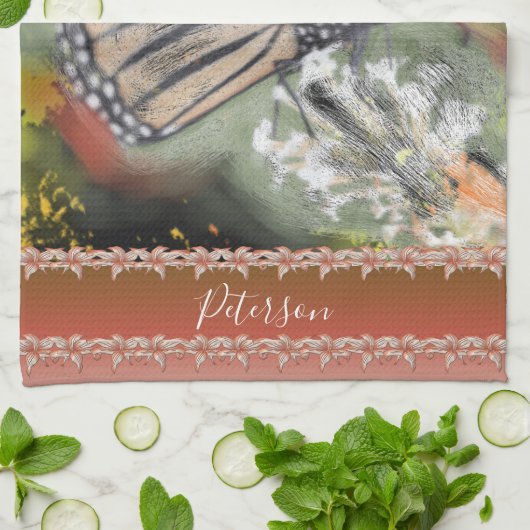 Birthday Butterfly キッチンタオル (折り畳み)