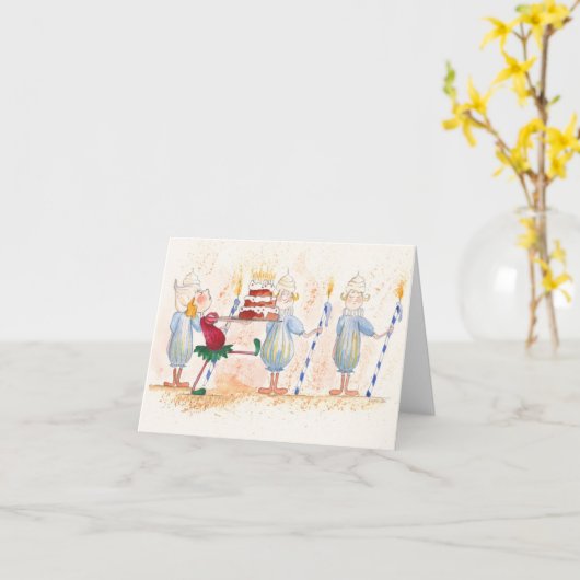 Birthday cake カード (黄色い花)