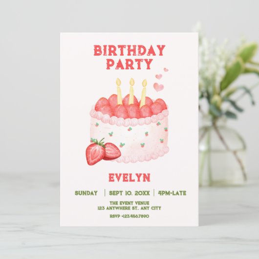 Birthday Cake  招待状 (スタンド正面)