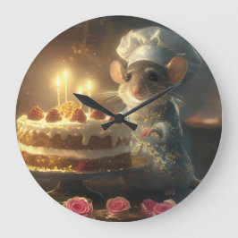 Birthday Cake by Fabulous Mice Baker ラージ壁時計
