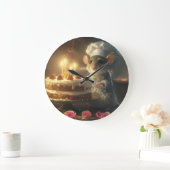 Birthday Cake by Fabulous Mice Baker ラージ壁時計 (ホーム)