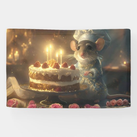 Birthday Cake by Fabulous Mice Baker 横断幕 (横)