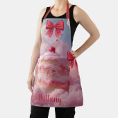 Birthday cake, cherry and clouds Apron エプロン (インサイチュ)