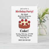 Birthday Cake Party 招待状 (スタンド正面)