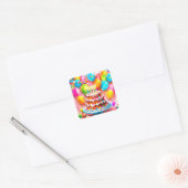 Birthday cake stickers or envelope seals スクエアシール (封筒)