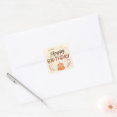 Birthday cake stickers or envelope seals スクエアシール (封筒)