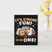 Birthday Campfire Marshmallow It's S'more Fun Bein カード (黄色い花)