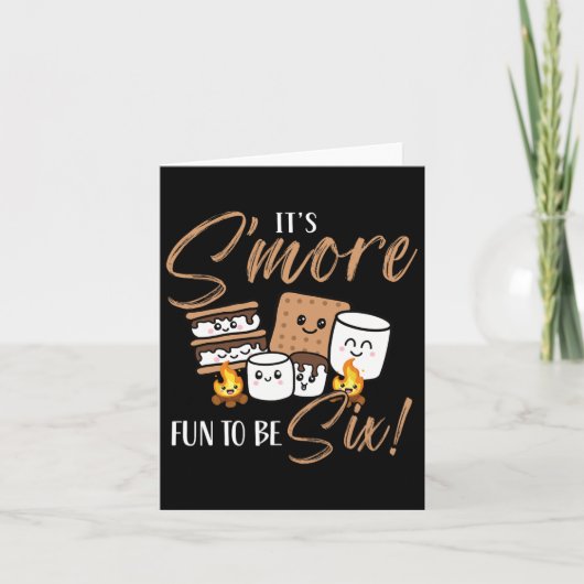 Birthday Campfire Marshmallow It's S'more Fun To B カード (正面)