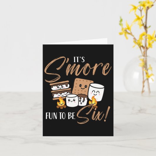 Birthday Campfire Marshmallow It's S'more Fun To B カード (黄色い花)