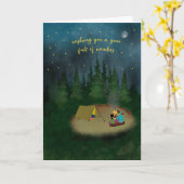 Birthday Camping Under the Stars カード (黄色い花)