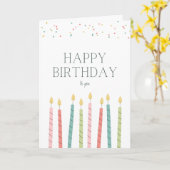 Birthday Candle Greeting Card カード (黄色い花)