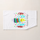 Birthday Candle Greetings Bathroom Towel Set バスタオルセット (ハンドタオル)