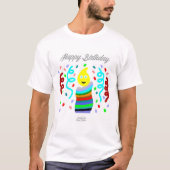 Birthday Candle Greetings Men's Basic T-Shirt Tシャツ (正面)
