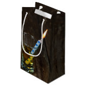 Birthday Candle in Whiskey Shot Glass スモールペーパーバッグ (裏面アングル)