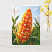 Birthday Candy Corn On the Cob  カード (黄色い花)