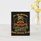 Birthday Capricorn Queen Camo Black Woman African  カード (黄色い花)