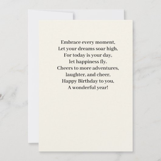 Birthday card カード (裏面)