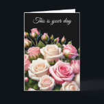 Birthday Card カード<br><div class="desc">Birthday card is shown with a pretty floral bouquet print. 
Card has a special message inside for a loved one.
Customize this card or buy as is.




Licensed Image</div>