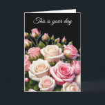 Birthday Card カード<br><div class="desc">Birthday card is shown with a pretty floral bouquet print. 
Card has a special message inside for a loved one.
Customize this card or buy as is.




Licensed Image</div>