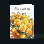 Birthday Card カード<br><div class="desc">Birthday card is shown with a pretty floral bouquet print. 
Card has a special message inside for a loved one.
Customize this card or buy as is.




Licensed Image</div>