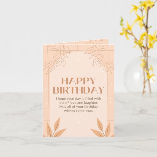 birthday card カード (黄色い花)