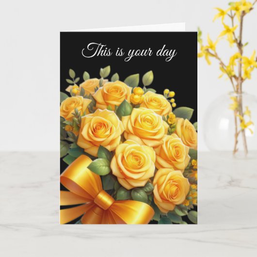 Birthday Card カード (黄色い花)