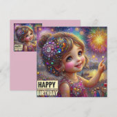BIRTHDAY CARD ~ スイートガール ~ 港の花火 ~ (正面/裏面)