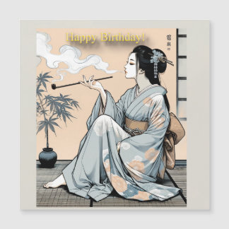Birthday Card 01 - Elegant Japanese Oiran Theme