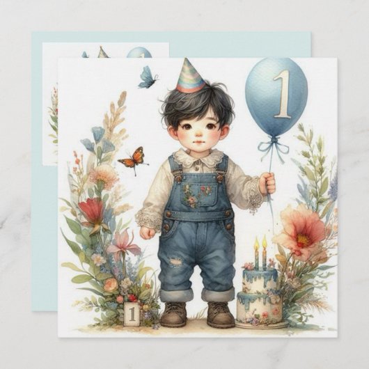 BIRTHDAY CARD ~ 1 Year Old Boy ~ (正面/裏面)