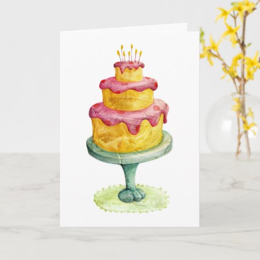 Birthday Card : Birthday Bash Collection : 201 カード (黄色い花)