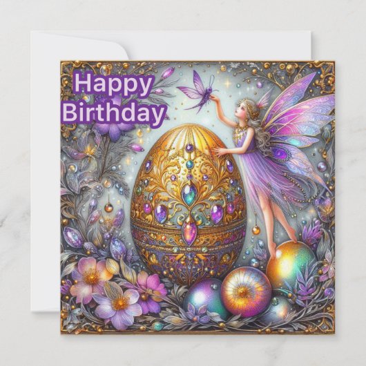 BIRTHDAY CARD ~ Fairy And Decorated Egg  ~ (正面)