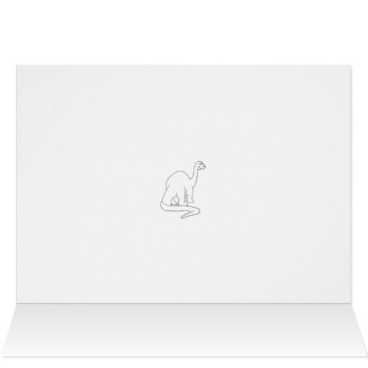 Birthday Card for a Senior - dinosaur and volcano (内部横(上))