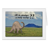 Birthday Card for a Senior - dinosaur and volcano (正面横)