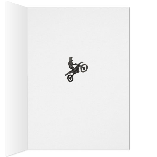Birthday Card for boy with motocross sketch (内側 (右))