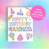 Birthday Card for Grandpa: Kids Coloring Activity カード