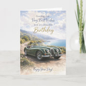 Birthday Card for Him or Her – Classic Car Design カード (正面)