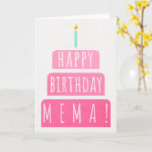 Birthday Card for Mema カード (黄色い花)