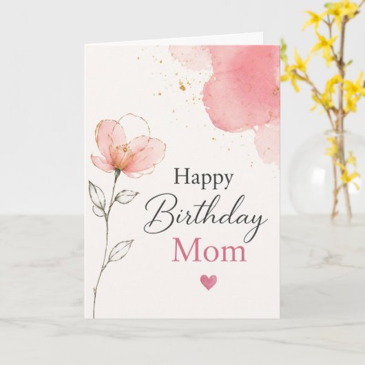 Birthday Card for Mom カード (黄色い花)