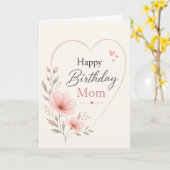 Birthday Card for Mom カード (黄色い花)