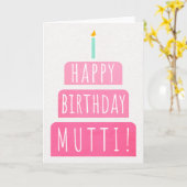 Birthday Card for Mutti カード (黄色い花)
