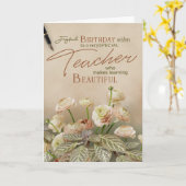 Birthday Card For Teachers With Pastel Floral  カード (黄色い花)